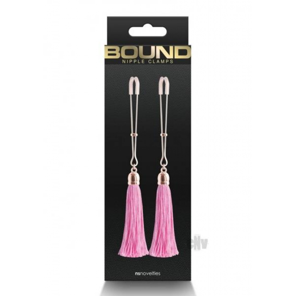 Bound Adjustable Nipple Clamps - Rose Gold/Pink