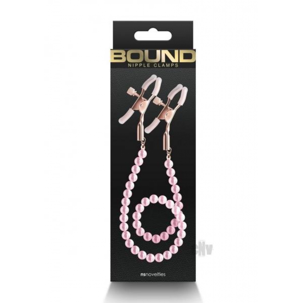 Bound Nipple Clamps DC1 - Rose Gold/Pink