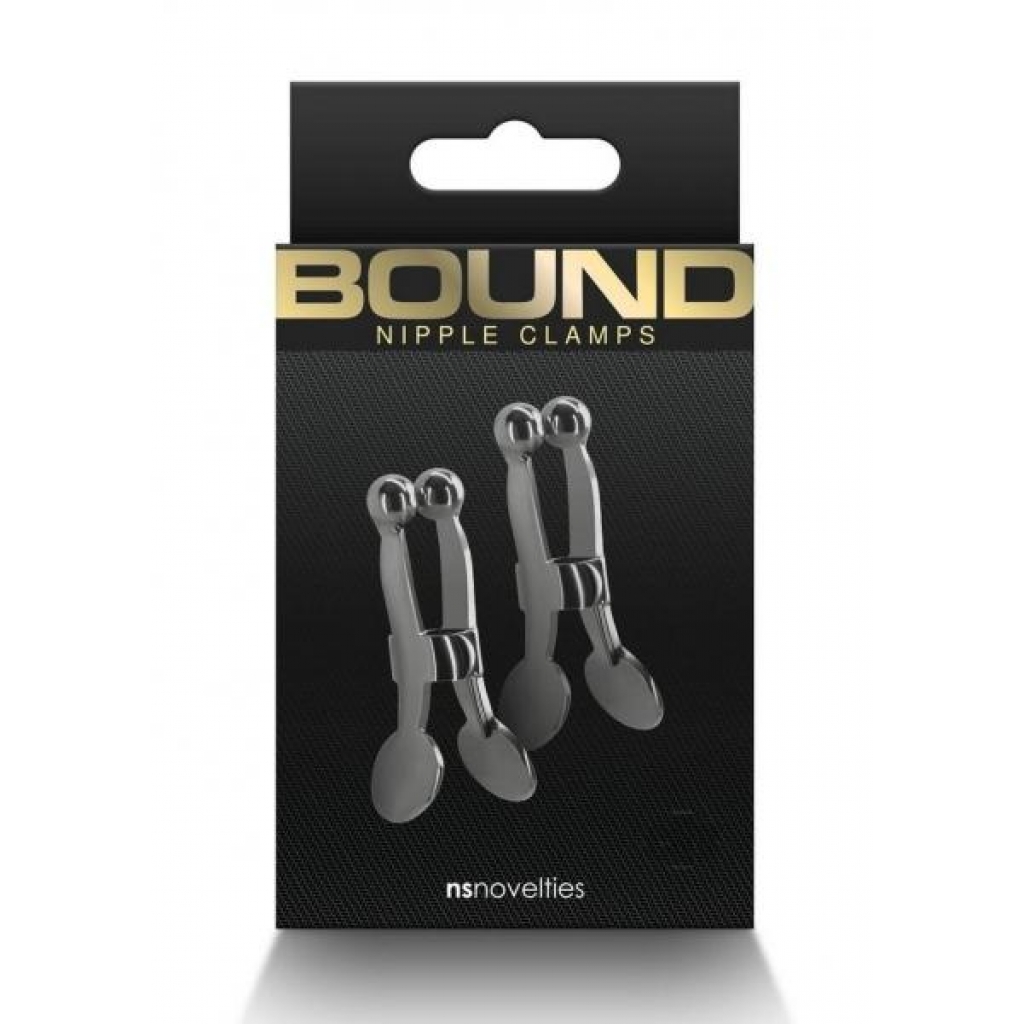 Bound Nipple Clamps - Gunmetal Smoke