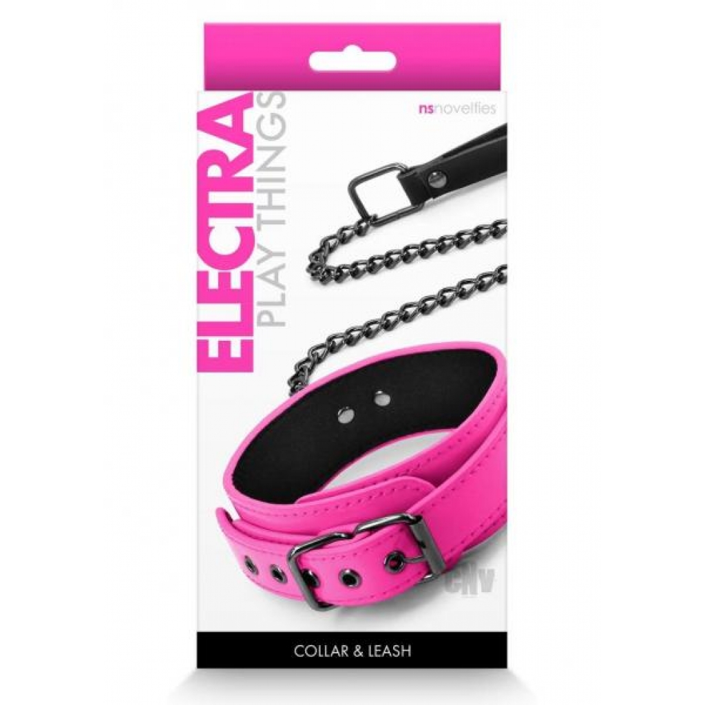 Electra Play Things Collar and Leash Set - Pink