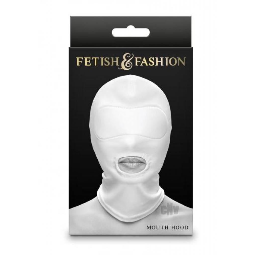 Fetish Fashion Mouth Hood - White - Adventure Awaits