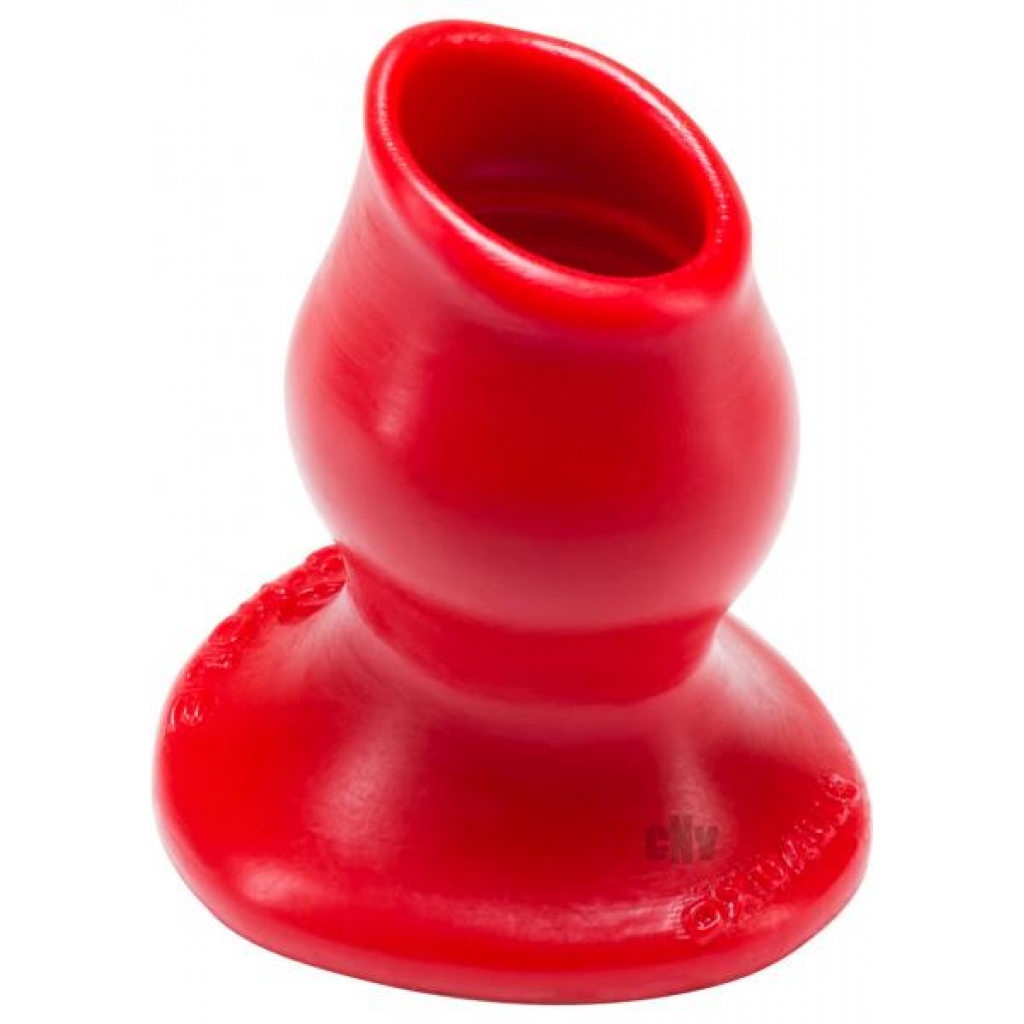 Pig Hole Hollow Butt Plug - Small Red