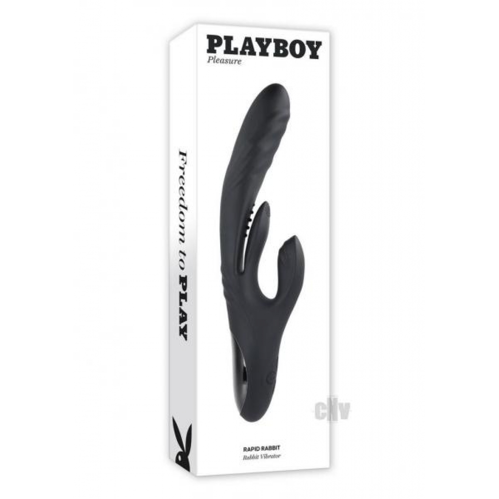 Playboy Rapid Rabbit Vibrator - Black