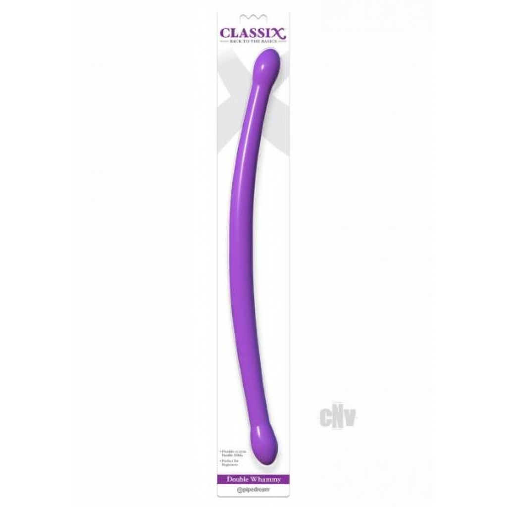 Double Whammy Flexible Double Ended Dildo - Purple