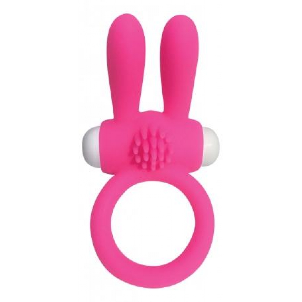 Neon Rabbit Ring Vibrator - Vibrant Pink Pleasure