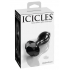 Icicles No 78 Black Glass Massager with Gem End