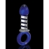 Icicles No 81 - Blue Glass Massager with Ring End