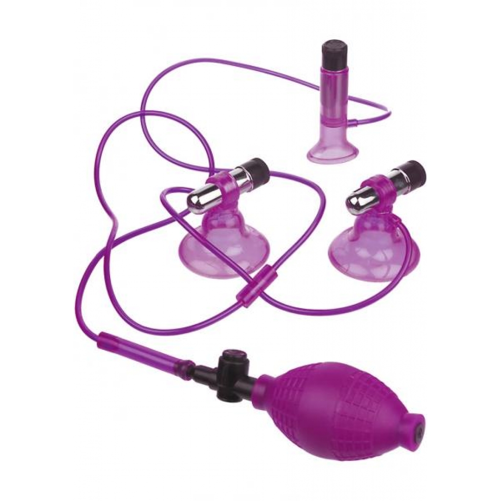 Fetish Fantasy Vibrating Triple Super Suckers in Purple