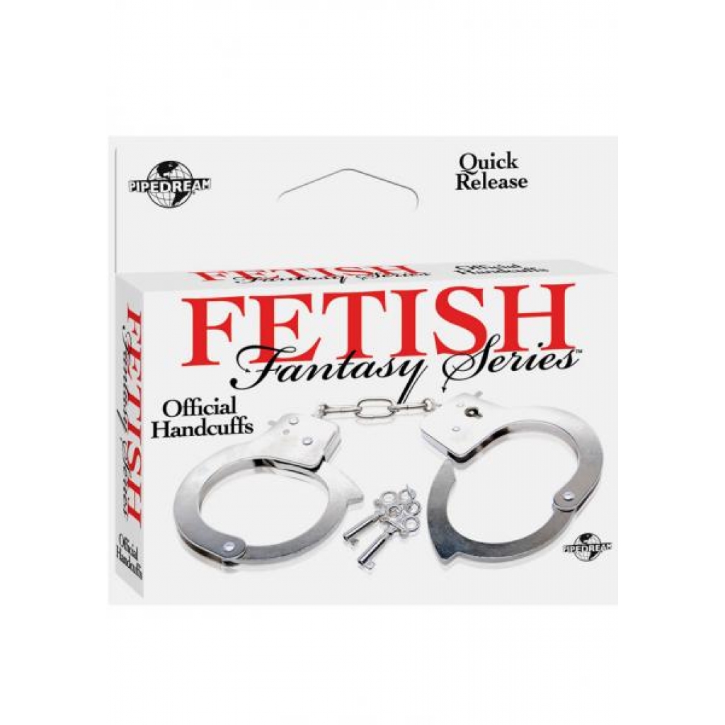 Fetish Fantasy Official Quick Release Handcuffs - Silver