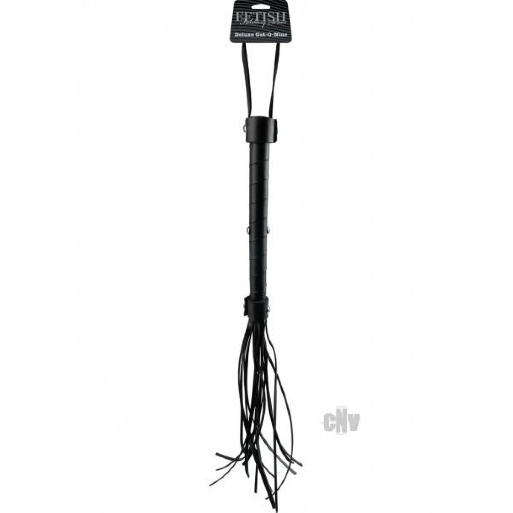 Deluxe Cat O Nine Whip - Black