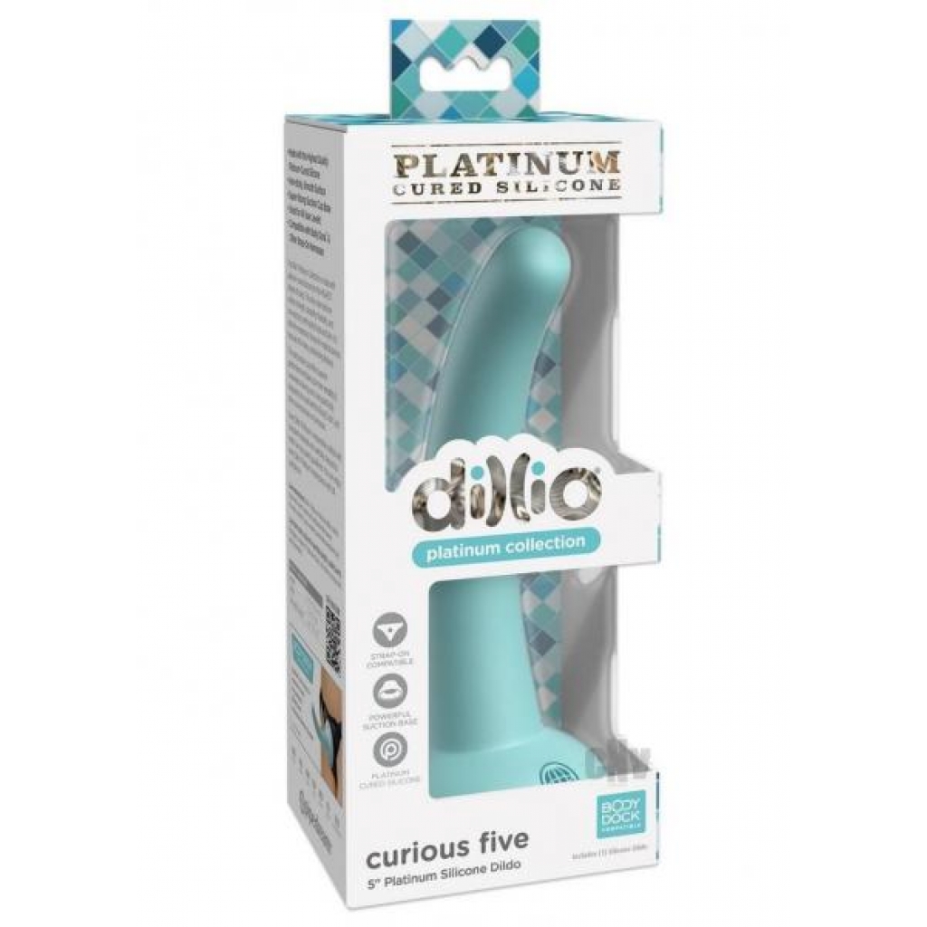 Dillio Platinum Curious Five Teal Dildo