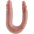 U Shaped Double Trouble Small Dildo - Beige