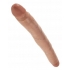 King Cock 12 Inch: Slim Double Dildo in Tan