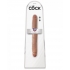 King Cock 12 Inch: Slim Double Dildo in Tan