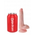 King Cock 6 inches Cock with Balls Beige Dildo