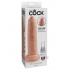 King Cock 9 Inches Uncut Dildo - Beige