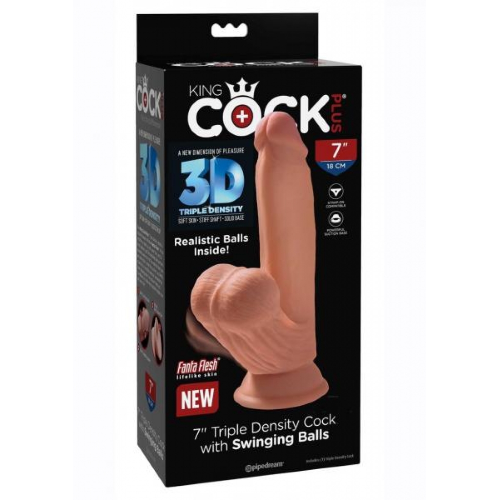 Kc Plus Triple Dense Cock W/balls - 7 Tan