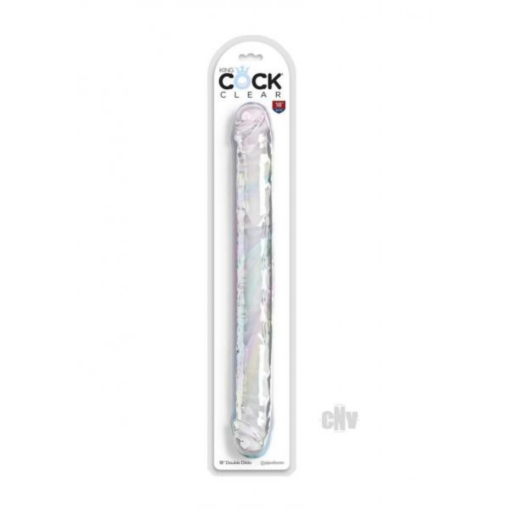 Clear King Cock Double Dildo 18 Inches