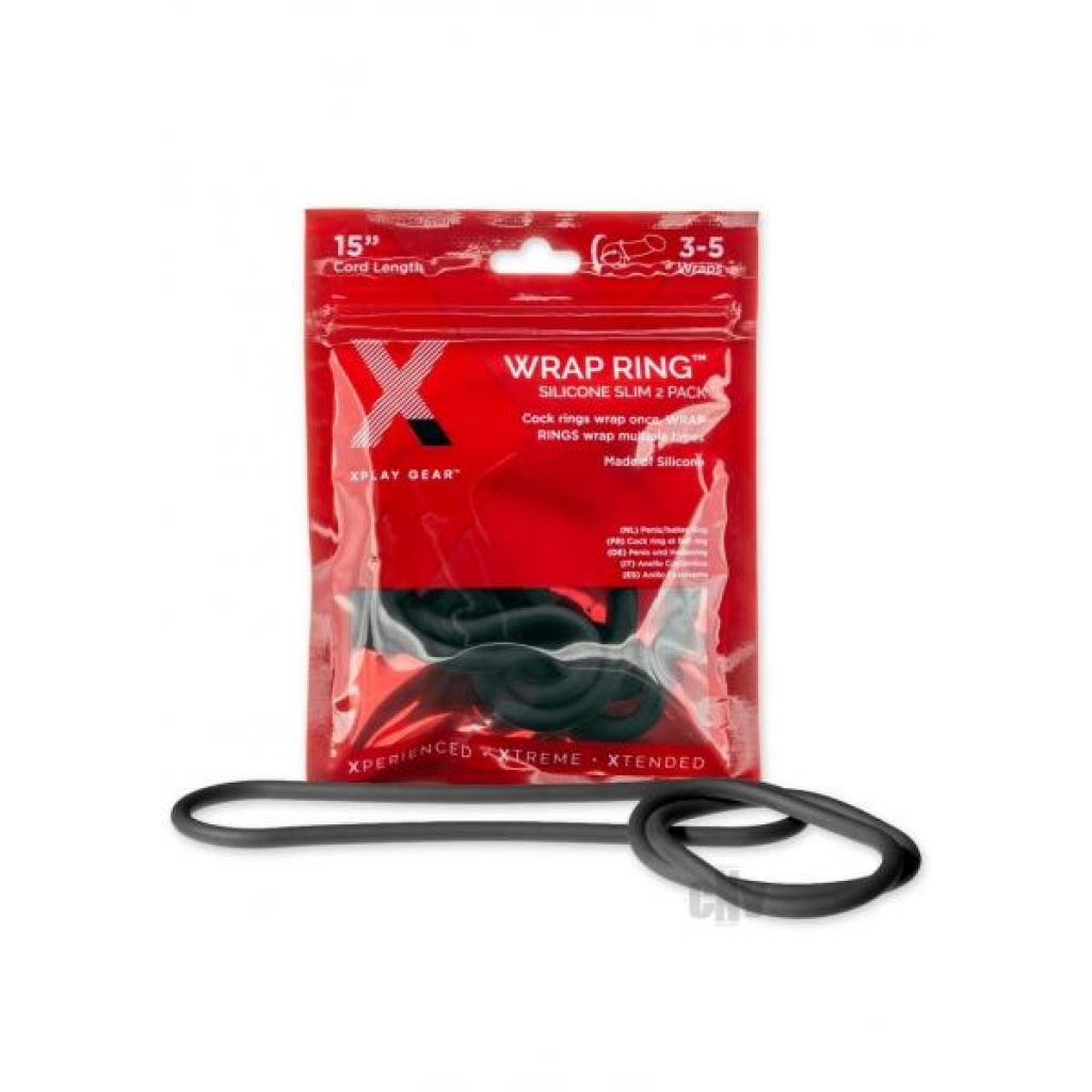 Xplay Silicone Thin Wrap Ring 15 Black