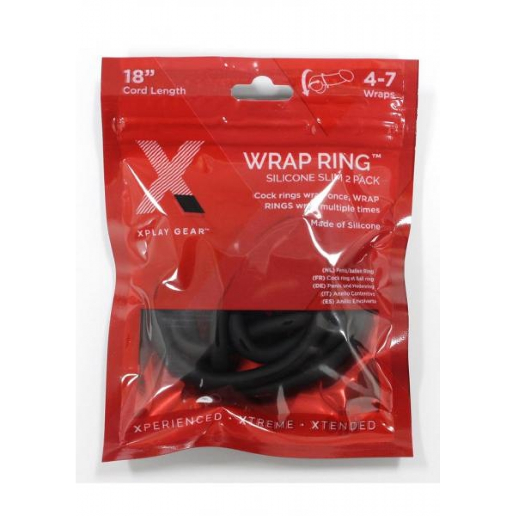 Xplay Silicone Thin Wrap Ring 18 Black