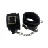 Rouge Padded Leather Ankle Cuffs - Black