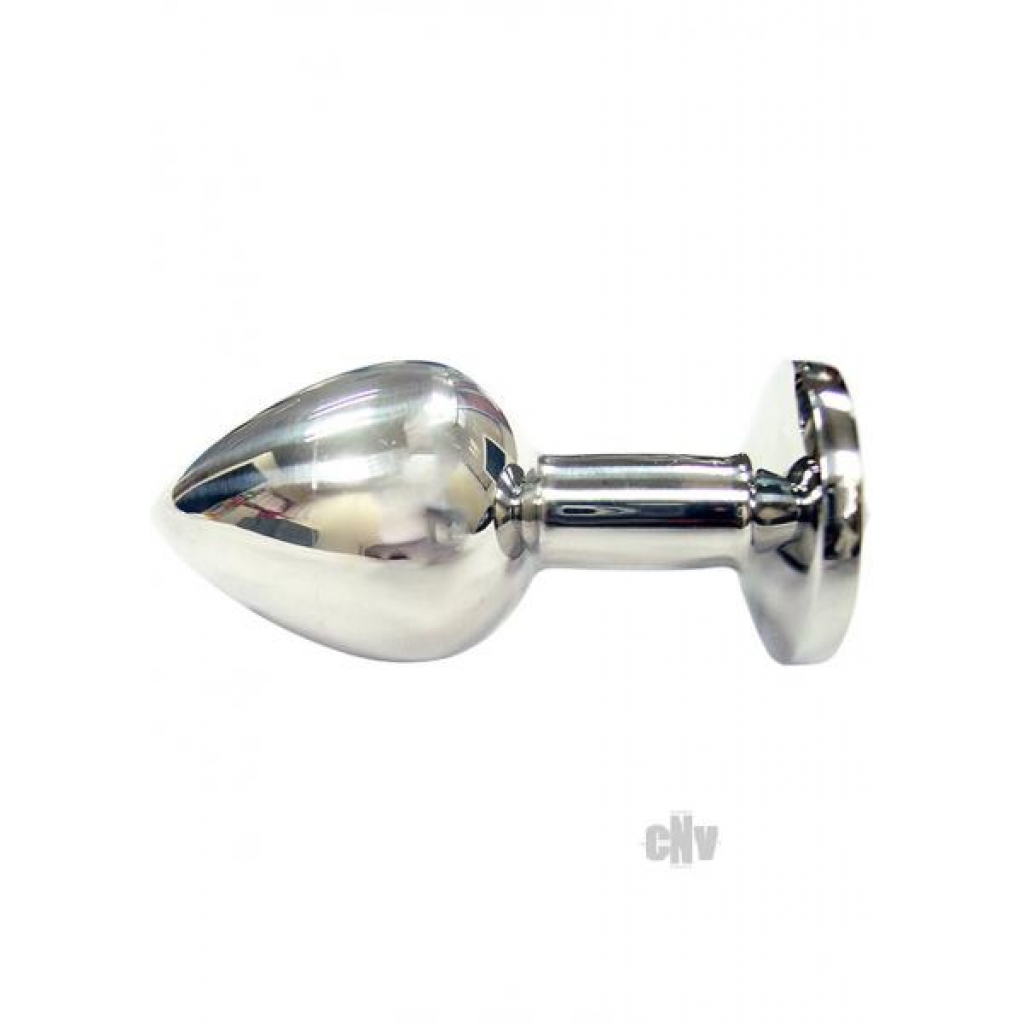 Rouge Anal Butt Plug Small Clamshell Silver