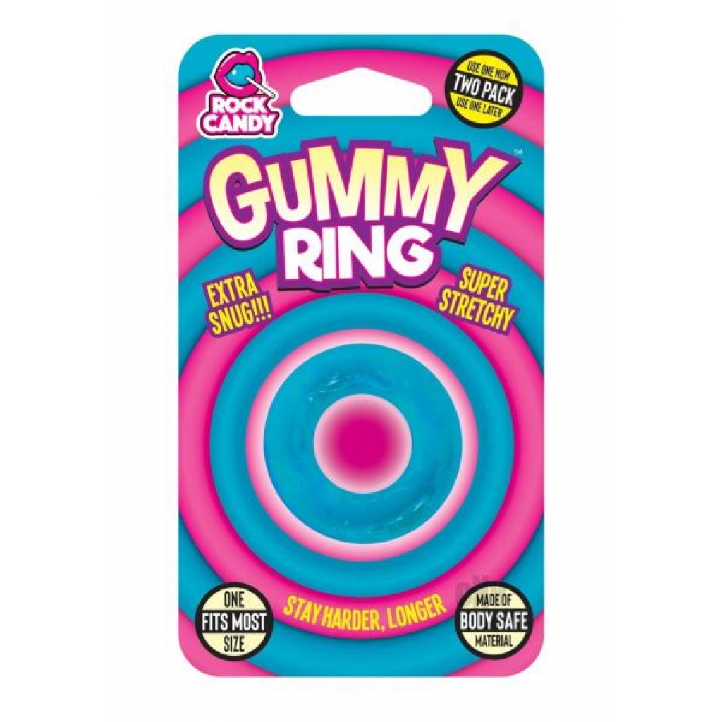 Rock Candy Gummy Ring Blue