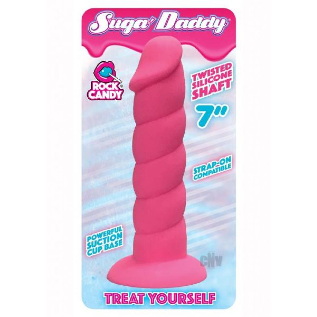 Rock Candy Suga Daddy Dildo - 7.1 inch Pink