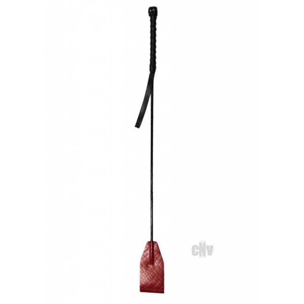 Rouge Anaconda Riding Crop in Burgundy and Black