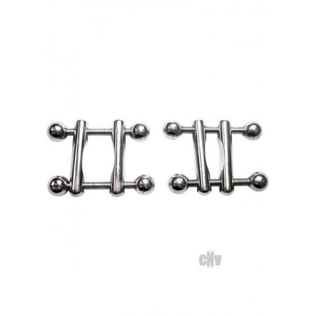 Rouge Ball End Nipple Clamps - Clamshell Silver