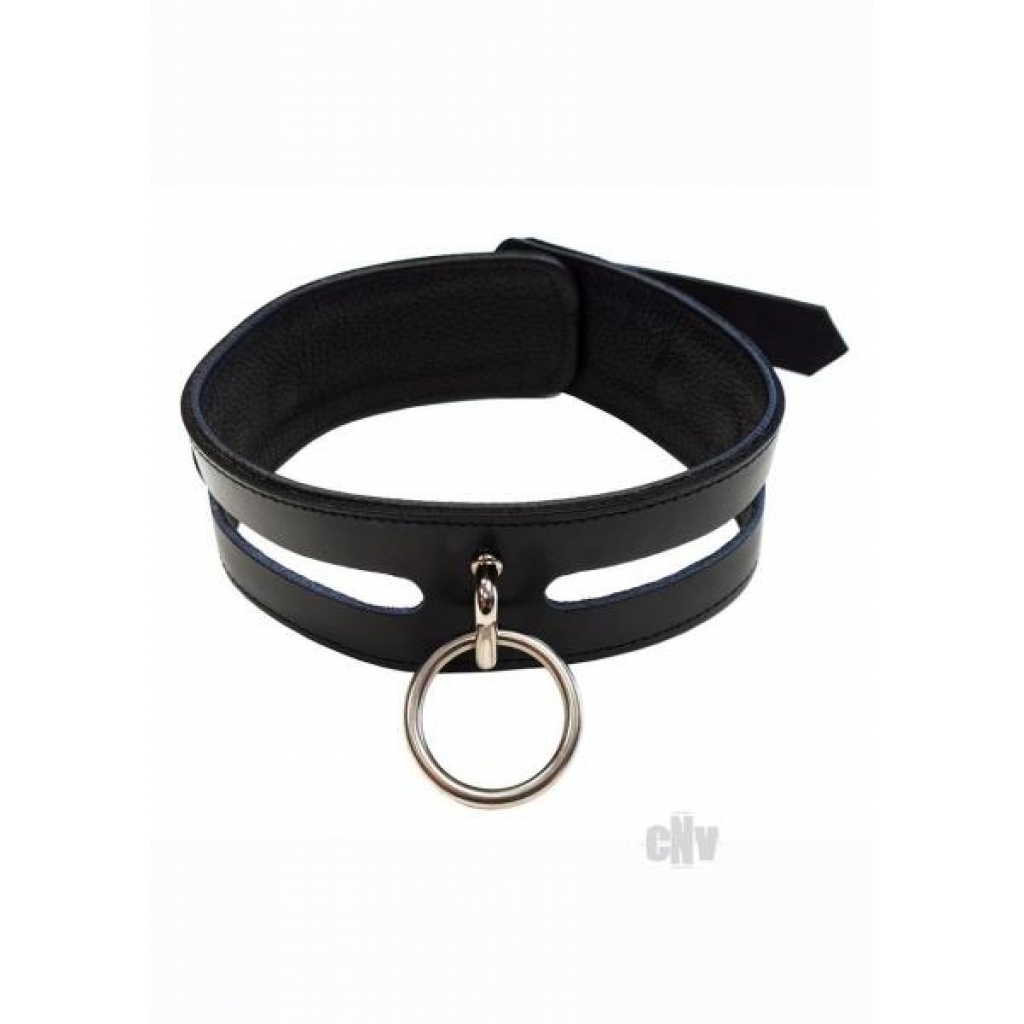 Leather O-ring Collar for Submissive Control