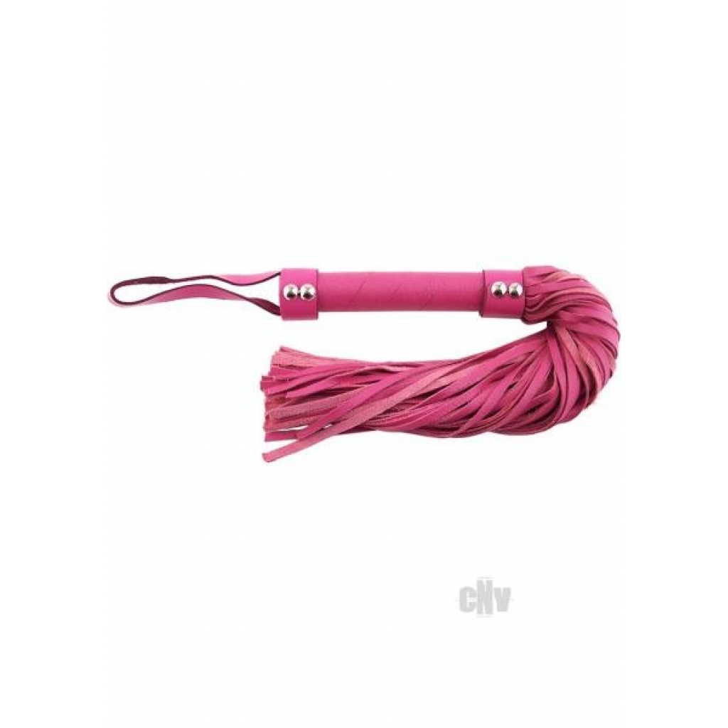 Rouge Short Leather Flogger - Pink