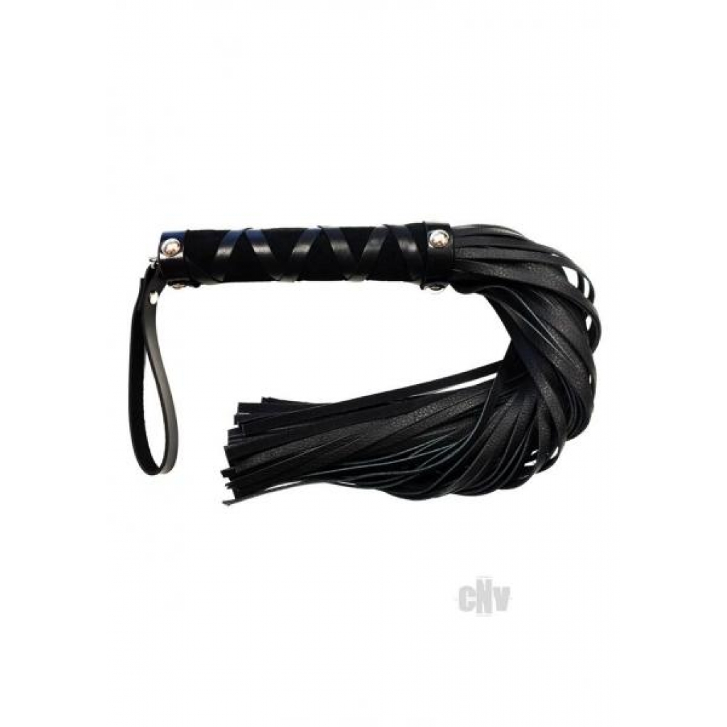 Rouge Short Leather Flogger - Impressive Black Design