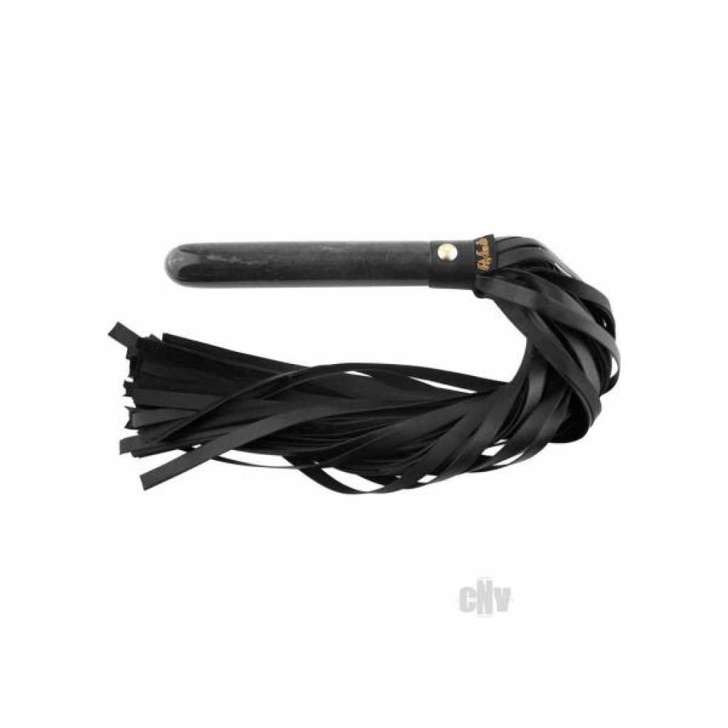 Rouge Marble Handle Flogger - Black