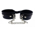 Rouge Plain Leather Wrist Cuffs Black