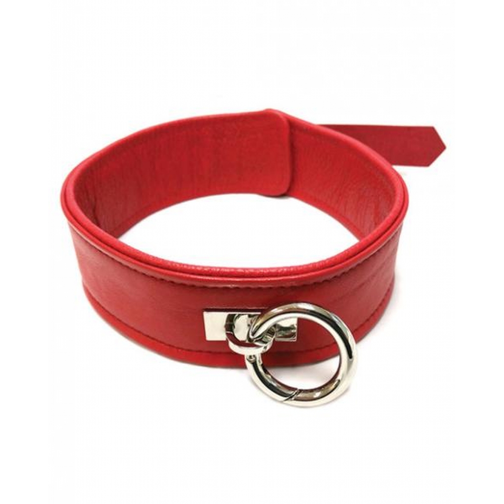 Rouge Plain Collar with 1 Ring - Red