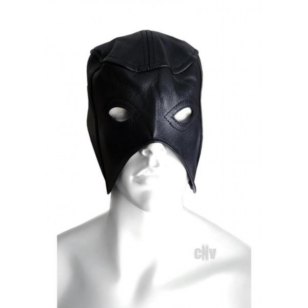 Luxury Leather Half Mask - Black