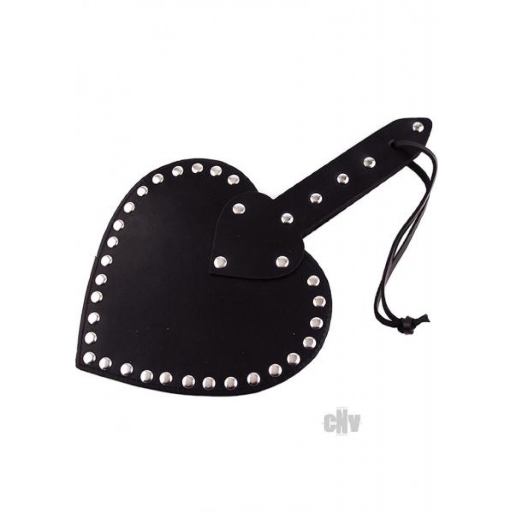 Rouge Heart Paddle Black Leather