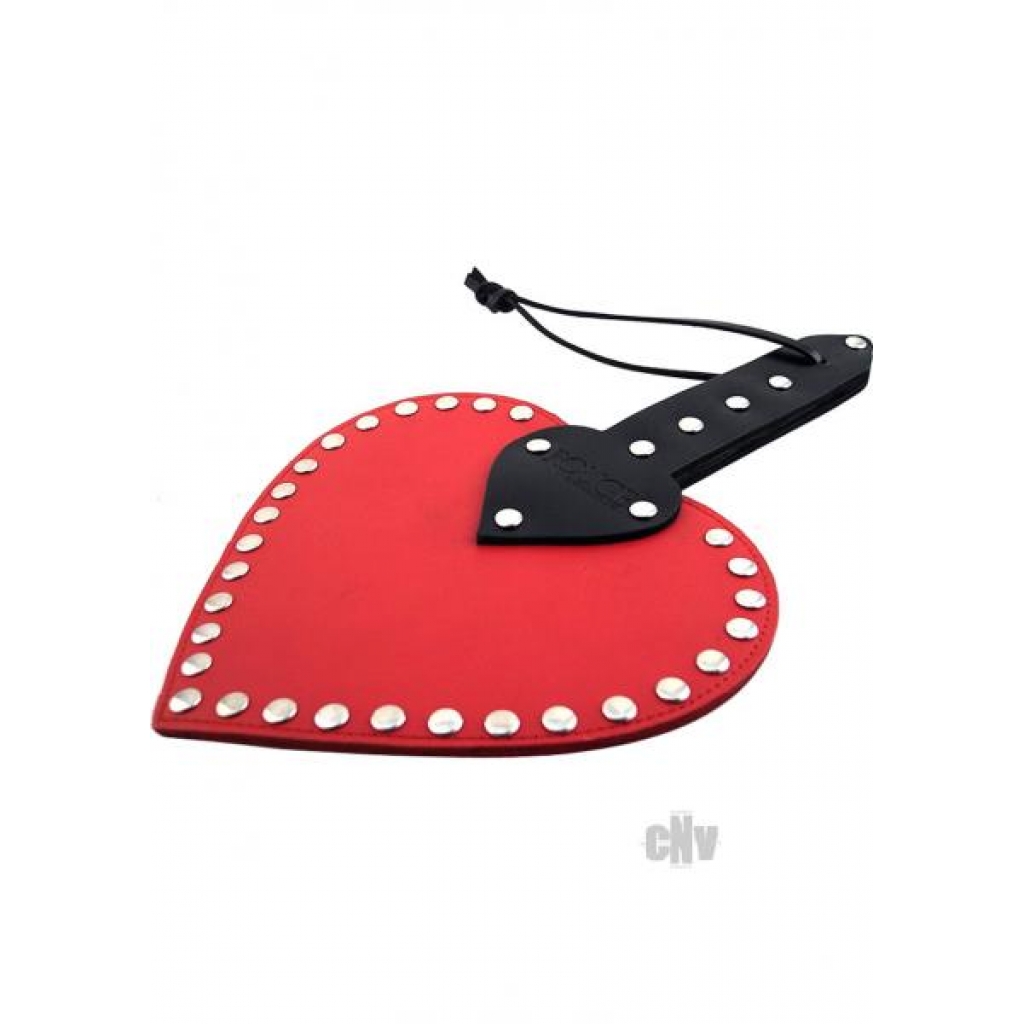 Rouge Heart Paddle - Red Leather