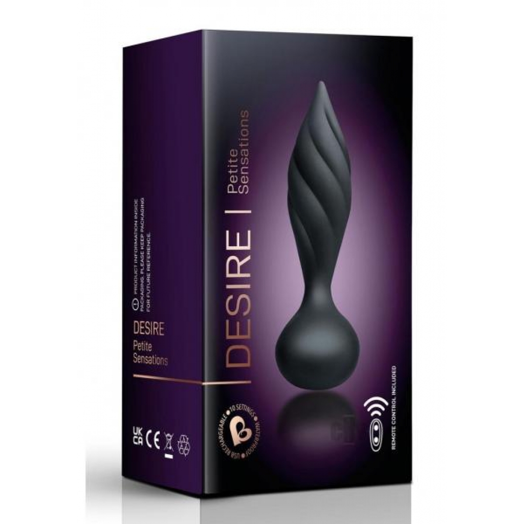 Desire Black and Rose Gold Rechargeable Anal Plug