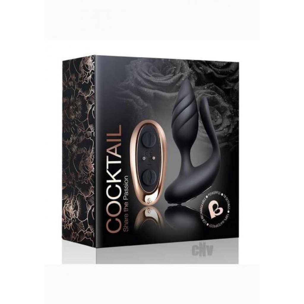 Cocktail Dual Motor Couples' Toy - Black/Rose Gold