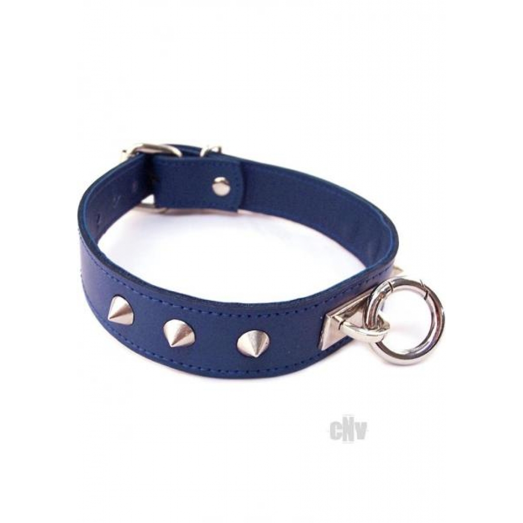 Rouge O Ring Studded Collar - Blue