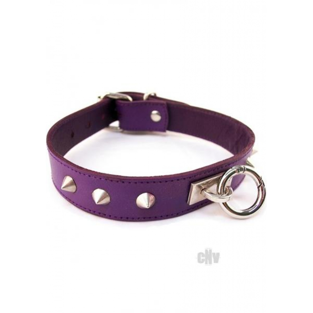 Rouge O Ring Studded Collar - Purple