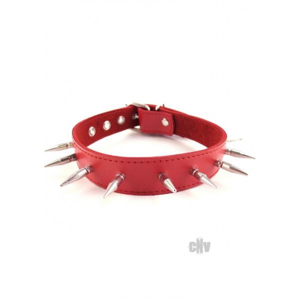 Rouge Spiked Collar - Red