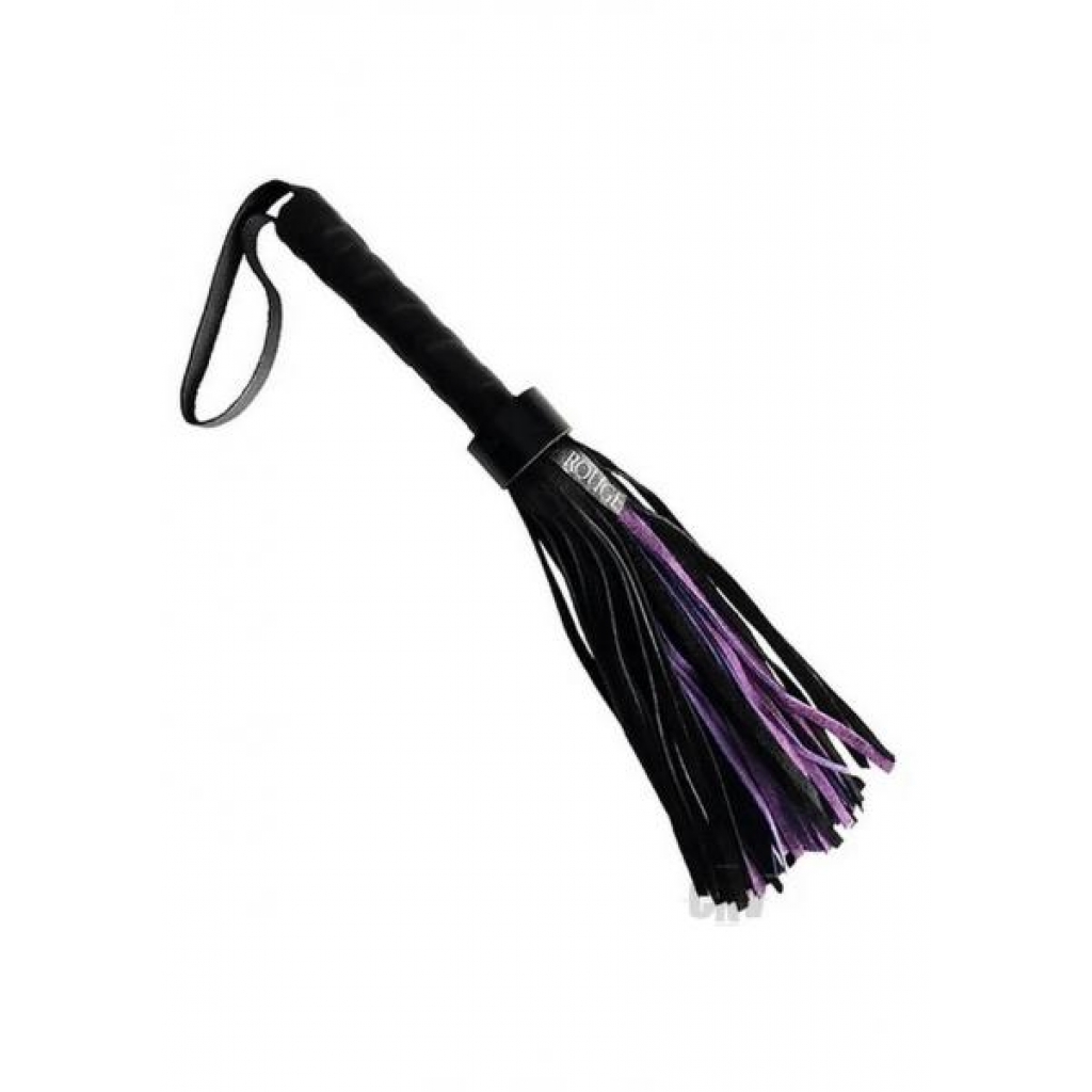 Short Suede Flogger - Black/Purple