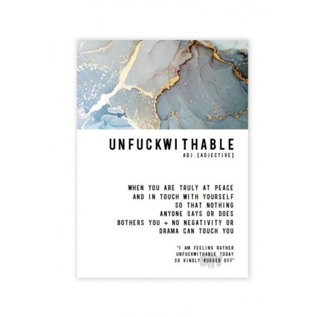 Unfuckwithable Greeting Card