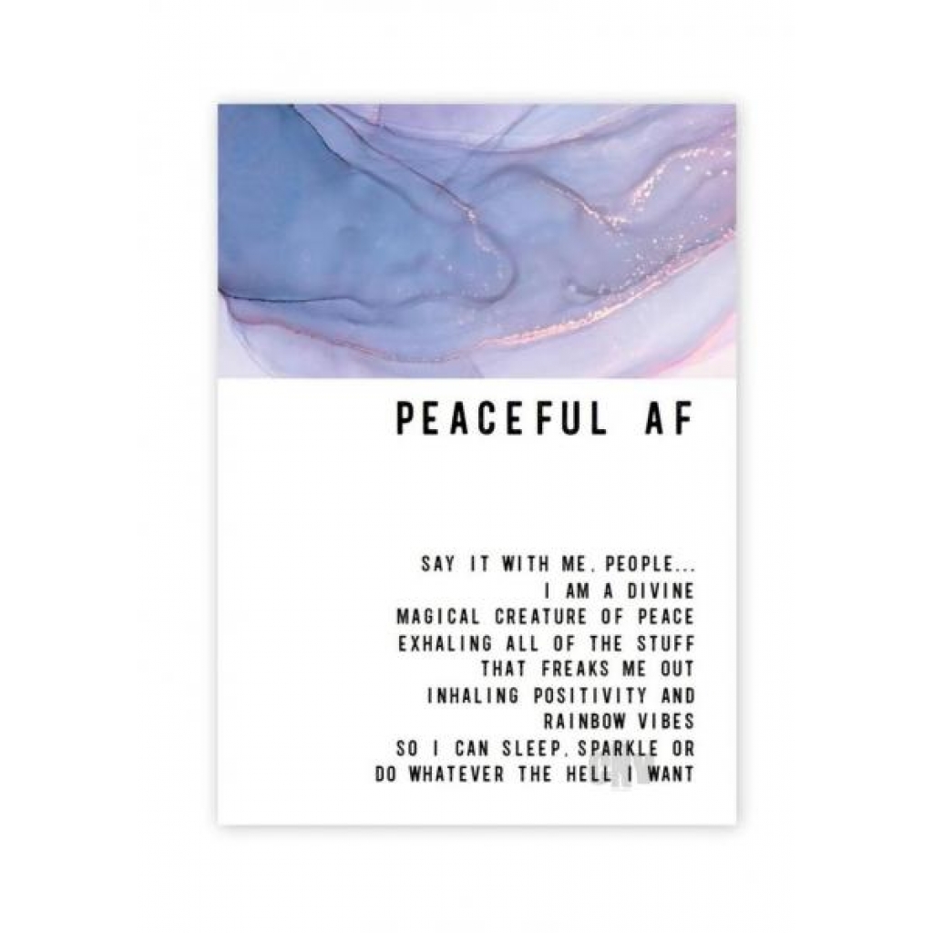 Sophisticated Peaceful Af Greeting Card