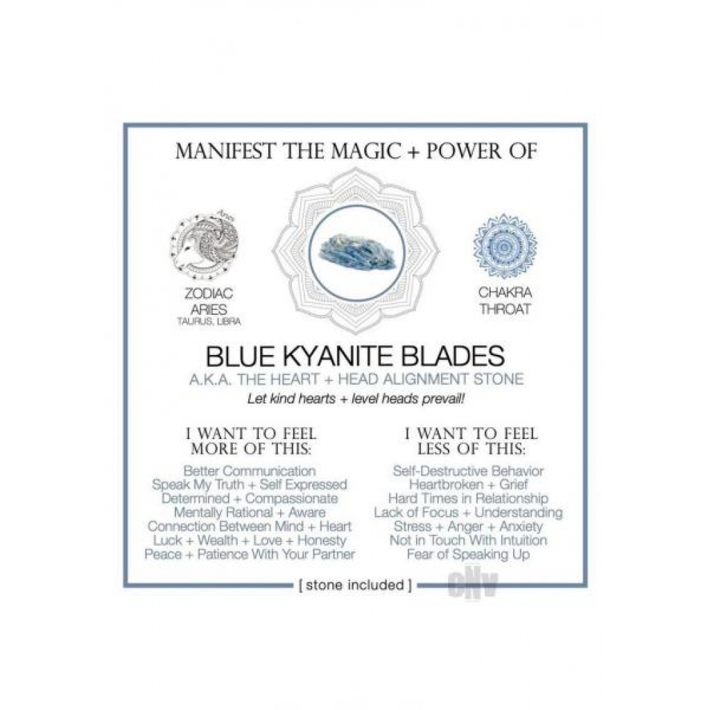 Blue Kyanite Blades - Crystal Cards