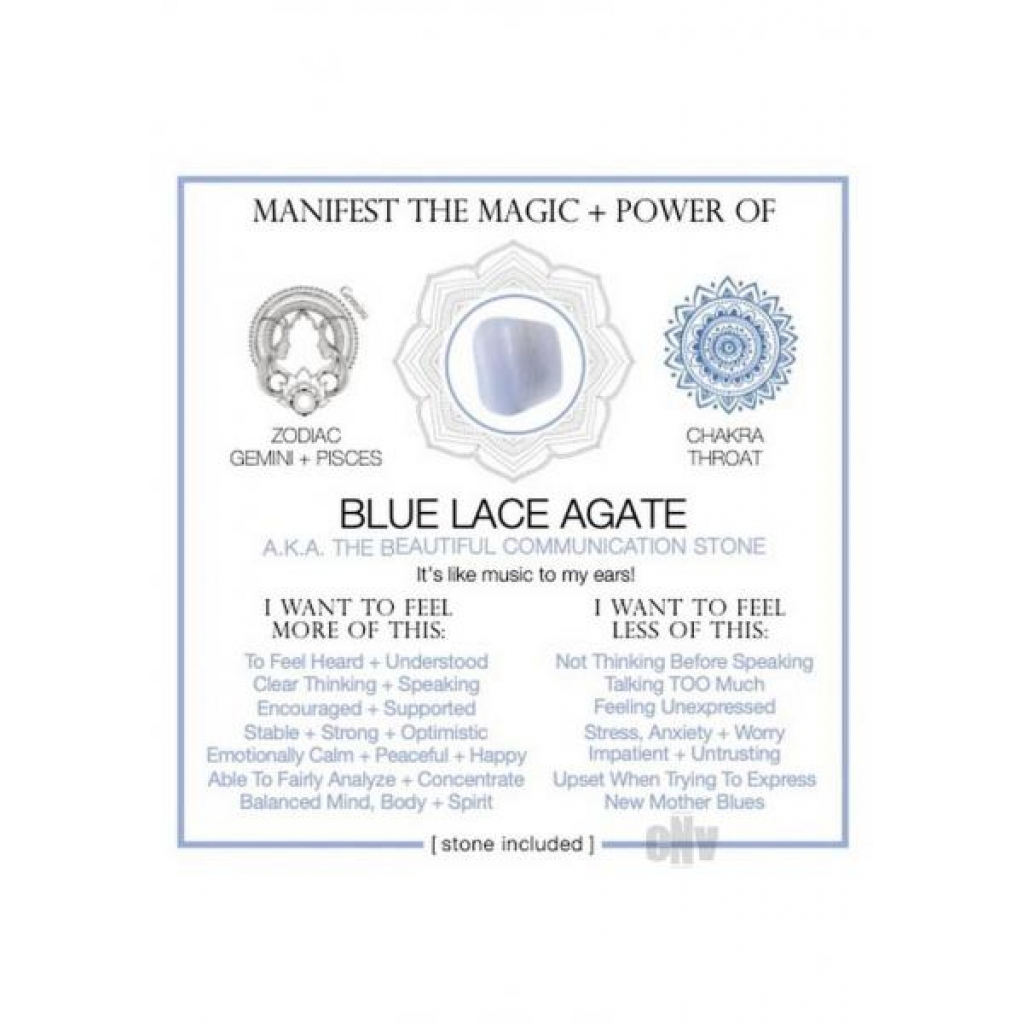 Blue Lace Agate Crystal Card Set