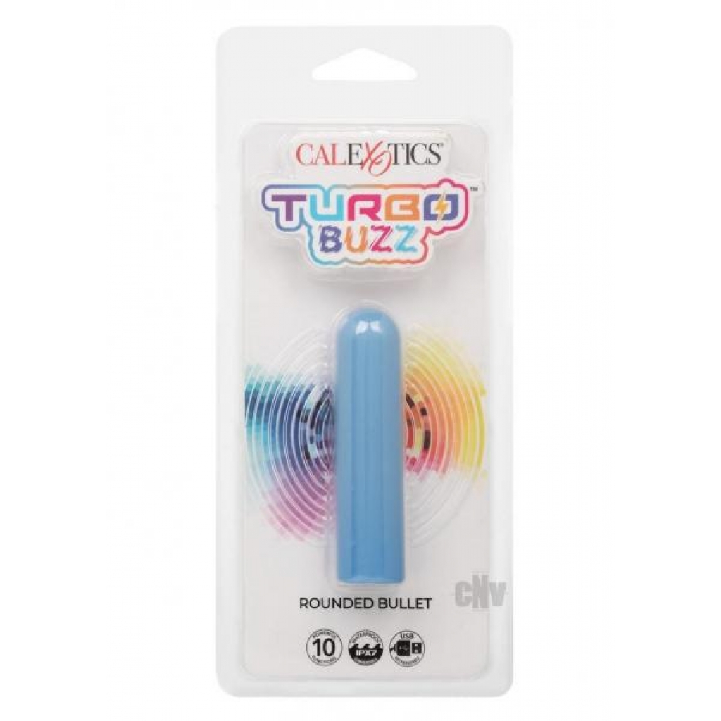 Turbo Buzz Rounded Bullet Vibrator in Blue